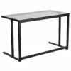 Glass Desk With Black Pedestal Frame - By Flash Furniture - Madison Seating -furniture Shop Glass Desk with Black Pedestal Frame by Flash Furniture