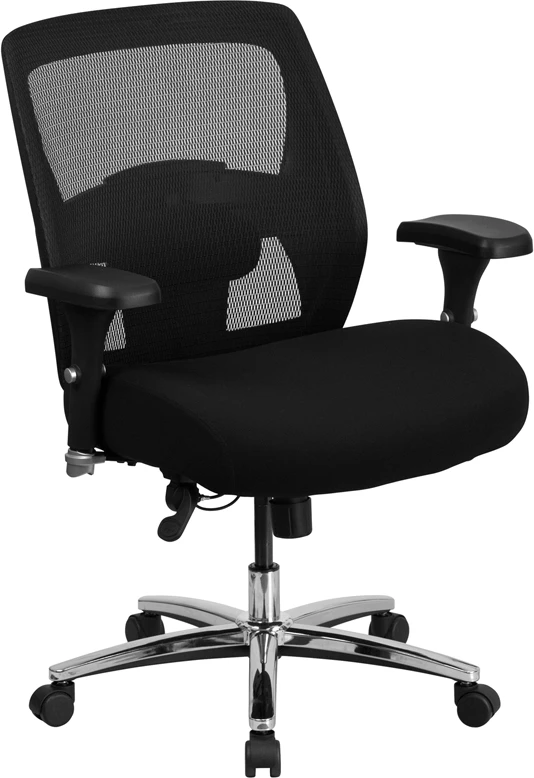 HERCULES Series 24/7 Intensive Use Big & Tall 500 Lb. Rated Black Mesh Executive Swivel Chair With Ratchet Back - By Flash Furniture - Madison Seating 3 HERCULES Series 24/7 Intensive Use Big & Tall 500 Lb. Rated Black Mesh Executive Swivel Chair With Ratchet Back - By Flash Furniture - Madison Seating