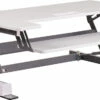 HERCULES Series 36.25''W White Sit / Stand Height Adjustable Desk With Height Lock Feature And Keyboard Tray - By Flash Furniture - Madison Seating -furniture Shop HERCULES Series 36.25W White Sit Stand Height Adjustable Desk with Height Lock Feature and Keyboard Tray by Flash Furniture