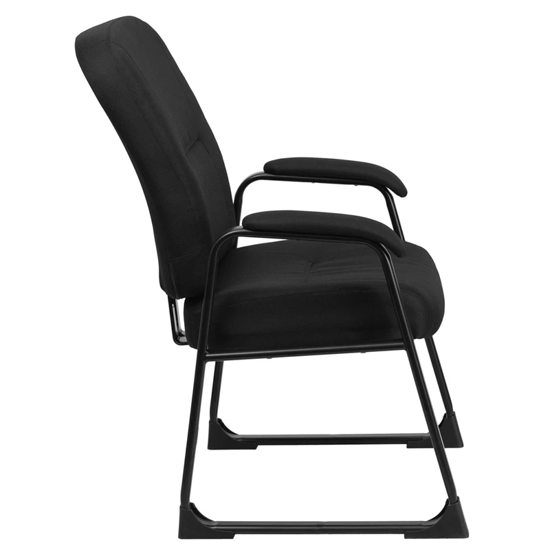 HERCULES Series Big & Tall 400 Lb. Rated Black Fabric Executive Side Chair With Sled Base - By Flash Furniture - Madison Seating 4 HERCULES Series Big & Tall 400 Lb. Rated Black Fabric Executive Side Chair With Sled Base - By Flash Furniture - Madison Seating - Image 2