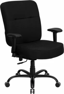 HERCULES Series Big & Tall 400 Lb. Rated Black Fabric Executive Swivel Chair With Adjustable Arms - By Flash Furniture - Madison Seating