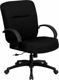 HERCULES Series Big & Tall 400 Lb. Rated Black Fabric Executive Swivel Chair With Arms - By Flash Furniture - Madison Seating