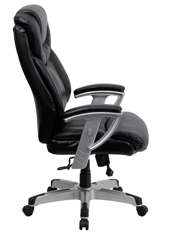 HERCULES Series Big & Tall 400 Lb. Rated Black Leather Executive Swivel Chair With Adjustable Arms - By Flash Furniture - Madison Seating 4 HERCULES Series Big & Tall 400 Lb. Rated Black Leather Executive Swivel Chair With Adjustable Arms - By Flash Furniture - Madison Seating - Image 2