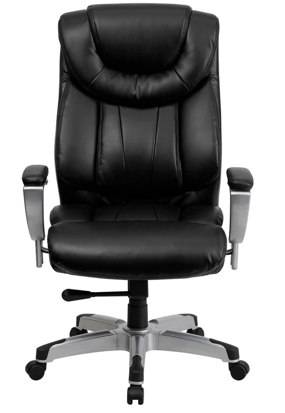 HERCULES Series Big & Tall 400 Lb. Rated Black Leather Executive Swivel Chair With Adjustable Arms - By Flash Furniture - Madison Seating 6 HERCULES Series Big & Tall 400 Lb. Rated Black Leather Executive Swivel Chair With Adjustable Arms - By Flash Furniture - Madison Seating - Image 4