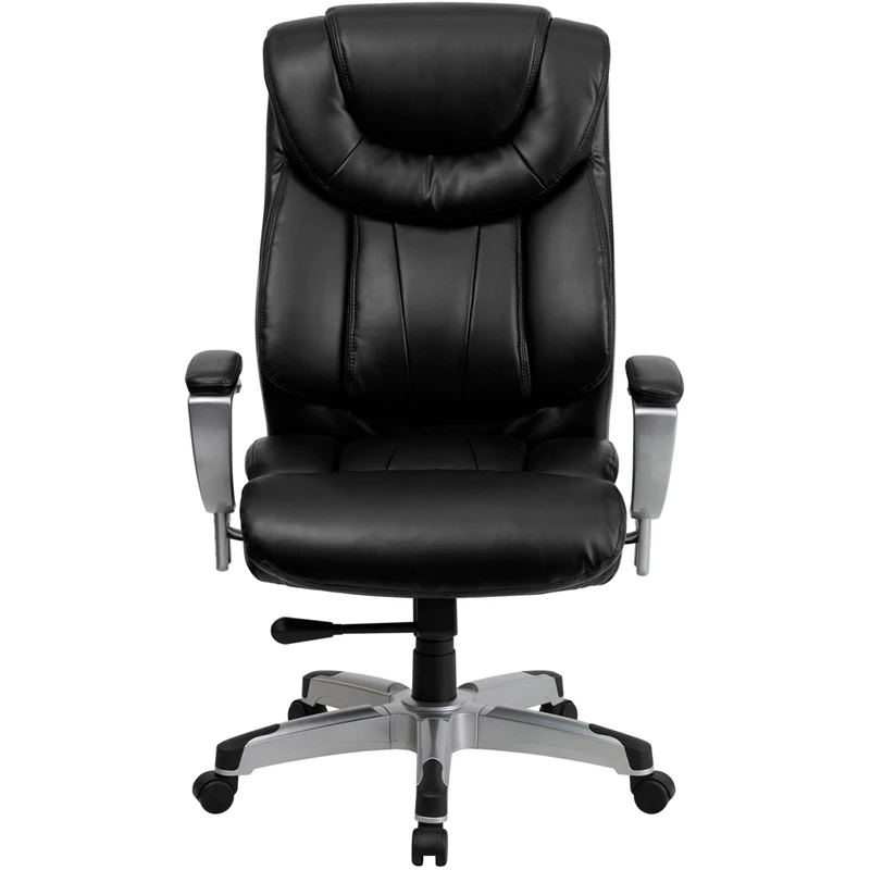 HERCULES Series Big & Tall 400 Lb. Rated Black Leather Executive Swivel Chair With Adjustable Arms - By Flash Furniture - Madison Seating 9 HERCULES Series Big & Tall 400 Lb. Rated Black Leather Executive Swivel Chair With Adjustable Arms - By Flash Furniture - Madison Seating - Image 7