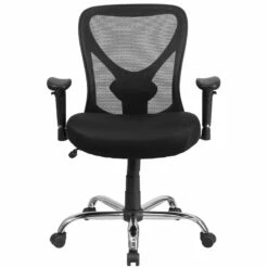HERCULES Series Big & Tall 400 Lb. Rated Black Mesh Swivel Task Chair With Height Adjustable Back And Arms - By Flash Furniture - Madison Seating -furniture Shop HERCULES Series Big Tall 400 lb. Rated Black Mesh Swivel Task Chair with Height Adjustable Back and Arms by Flash Furniture 3