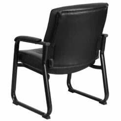 HERCULES Series Big & Tall 500 Lb. Rated Black Leather Executive Side Reception Chair With Sled Base - By Flash Furniture - Madison Seating -furniture Shop HERCULES Series Big Tall 500 lb. Rated Black Leather Executive Side Reception Chair with Sled Base by Flash Furniture 2 1