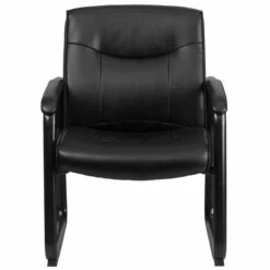 HERCULES Series Big & Tall 500 Lb. Rated Black Leather Executive Side Reception Chair With Sled Base - By Flash Furniture - Madison Seating -furniture Shop HERCULES Series Big Tall 500 lb. Rated Black Leather Executive Side Reception Chair with Sled Base by Flash Furniture 3 1