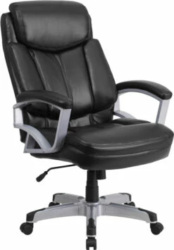 HERCULES Series Big & Tall 500 Lb. Rated Black Leather Executive Swivel Chair With Arms - By Flash Furniture - Madison Seating