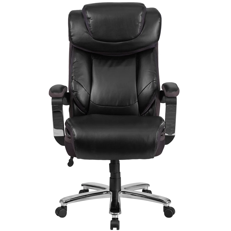 HERCULES Series Big & Tall 500 Lb. Rated Black Leather Executive Swivel Chair With Height Adjustable Headrest - By Flash Furniture - Madison Seating 6 HERCULES Series Big & Tall 500 Lb. Rated Black Leather Executive Swivel Chair With Height Adjustable Headrest - By Flash Furniture - Madison Seating - Image 4