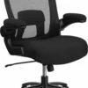 HERCULES Series Big & Tall 500 Lb. Rated Black Mesh Executive Swivel Chair With Fabric Seat And Adjustable Lumbar - By Flash Furniture - Madison Seating -furniture Shop HERCULES Series Big Tall 500 lb. Rated Black Mesh Executive Swivel Chair with Fabric Seat and Adjustable Lumbar by Flash Furniture