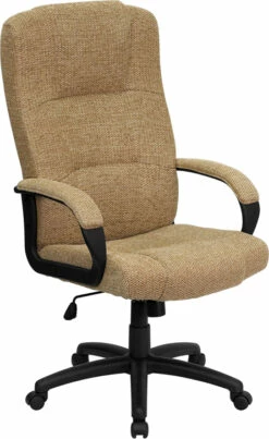 High Back Beige Fabric Executive Swivel Chair With Arms - By Flash Furniture - Madison Seating