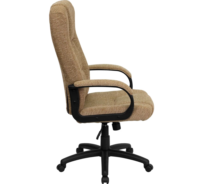 High Back Beige Fabric Executive Swivel Chair With Arms - By Flash Furniture - Madison Seating 6 High Back Beige Fabric Executive Swivel Chair With Arms - By Flash Furniture - Madison Seating - Image 4
