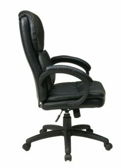 High Back Black Bonded Leather Executive Chair With Padded Arms By Work Smart - Office Star - Madison Seating 11 High Back Black Bonded Leather Executive Chair With Padded Arms By Work Smart - Office Star - Madison Seating -furniture Shop High Back Black Bonded Leather Executive Chair with Padded Arms by Work Smart Office Star 4 scaled 1