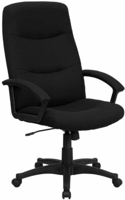furniture Shop 36 High Back Black Fabric Executive Swivel Chair With Arms - By Flash Furniture - Madison Seating