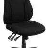 High Back Black Fabric Multifunction Ergonomic Swivel Task Chair - By Flash Furniture - Madison Seating