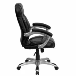 High Back Black Leather Contemporary Executive Swivel Chair With Arms - By Flash Furniture - Madison Seating -furniture Shop High Back Black Leather Contemporary Executive Swivel Chair with Arms by Flash Furniture 2