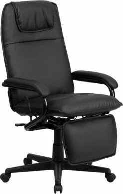 High Back Black Leather Executive Reclining Swivel Chair With Arms - By Flash Furniture - Madison Seating