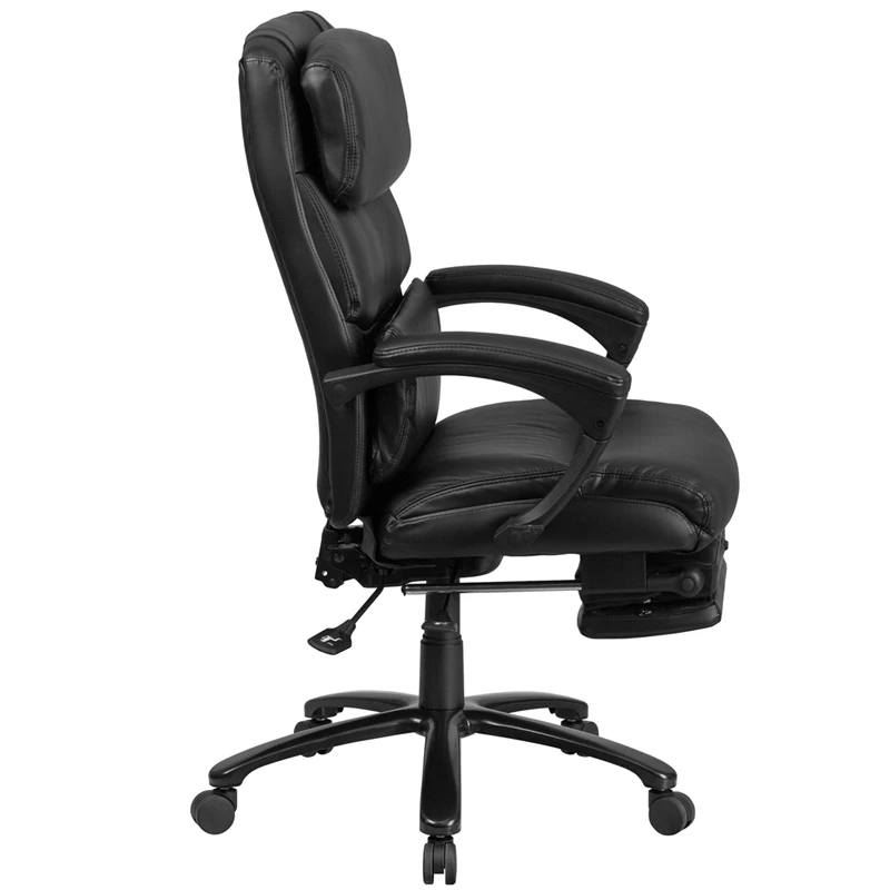 High Back Black Leather Executive Reclining Swivel Chair With Comfort Coil Seat Springs And Arms - By Flash Furniture - Madison Seating 4 High Back Black Leather Executive Reclining Swivel Chair With Comfort Coil Seat Springs And Arms - By Flash Furniture - Madison Seating - Image 2