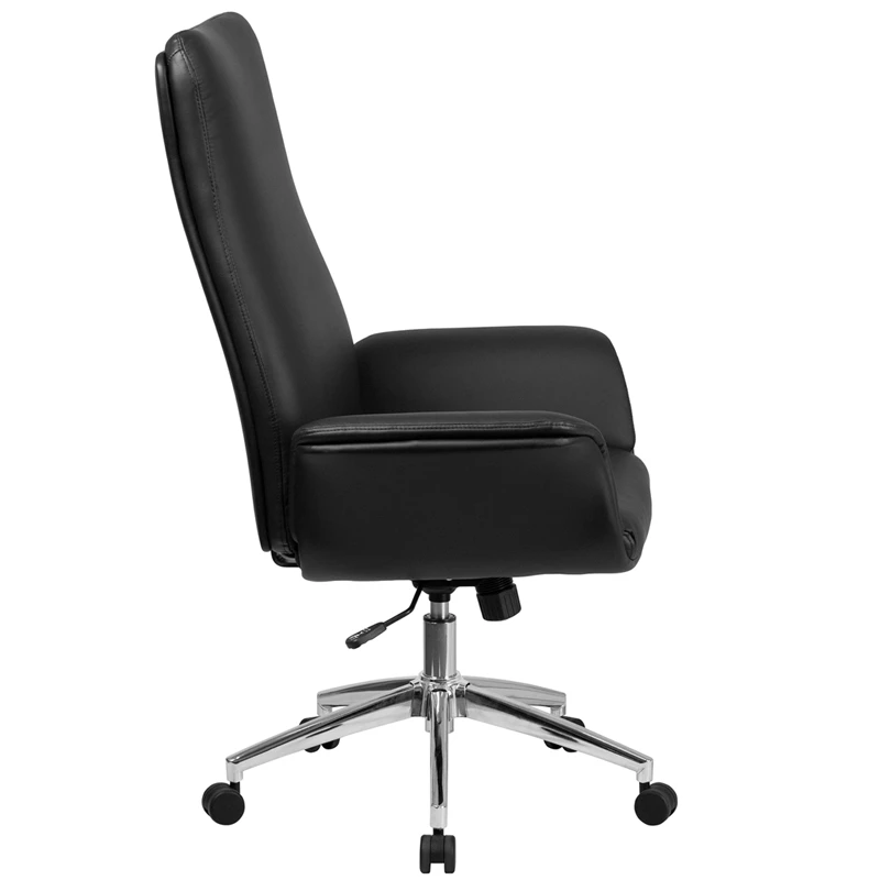 High Back Black Leather Executive Swivel Chair With Flared Arms - By Flash Furniture - Madison Seating 4 High Back Black Leather Executive Swivel Chair With Flared Arms - By Flash Furniture - Madison Seating - Image 2