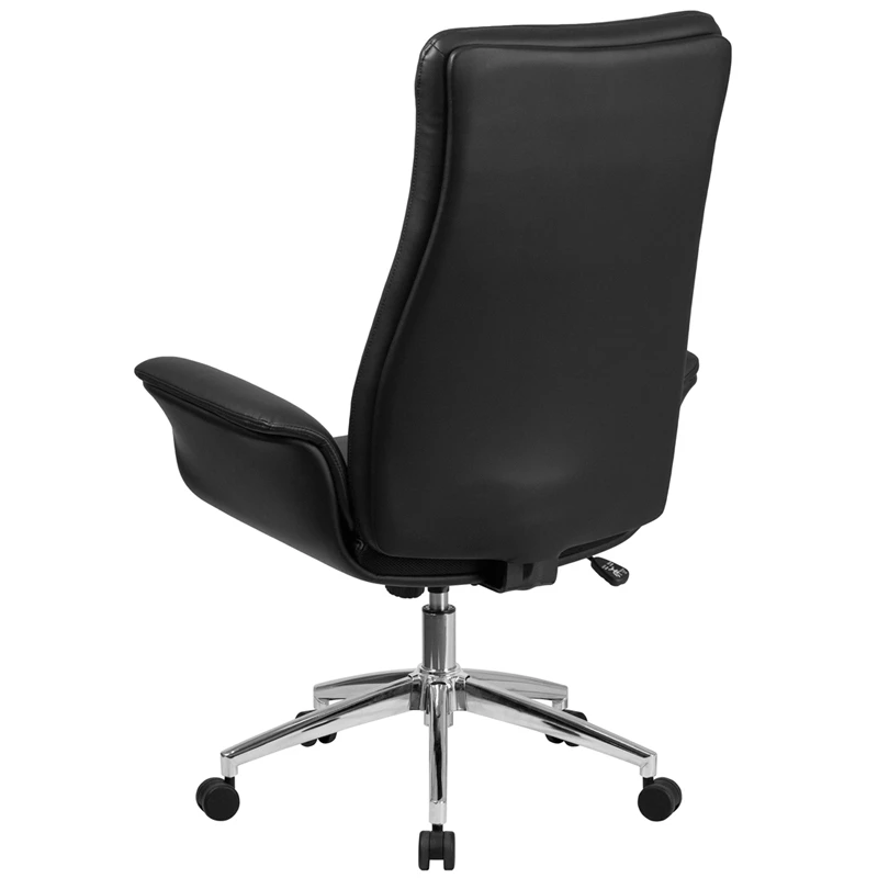 High Back Black Leather Executive Swivel Chair With Flared Arms - By Flash Furniture - Madison Seating 5 High Back Black Leather Executive Swivel Chair With Flared Arms - By Flash Furniture - Madison Seating - Image 3