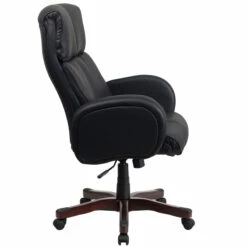 High Back Black Leather Executive Swivel Chair With Fully Upholstered Arms - By Flash Furniture - Madison Seating -furniture Shop High Back Black Leather Executive Swivel Chair with Fully Upholstered Arms by Flash Furniture 1