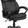 High Back Black Leather Executive Swivel Chair With Lumbar Support Knob With Arms - By Flash Furniture - Madison Seating -furniture Shop High Back Black Leather Executive Swivel Chair with Lumbar Support Knob with Arms by Flash Furniture