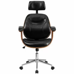 High Back Black Leather Executive Wood Swivel Chair With Arms - By Flash Furniture - Madison Seating 9 High Back Black Leather Executive Wood Swivel Chair With Arms - By Flash Furniture - Madison Seating -furniture Shop High Back Black Leather Executive Wood Swivel Chair with Arms by Flash Furniture 3