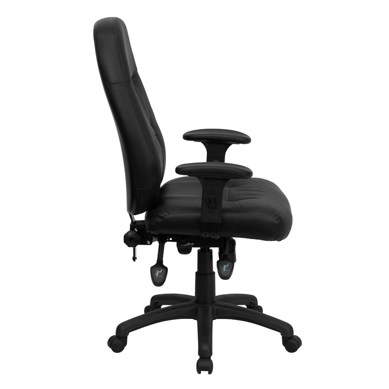 High Back Black Leather Multifunction Executive Swivel Chair With Adjustable Arms - By Flash Furniture - Madison Seating 5 High Back Black Leather Multifunction Executive Swivel Chair With Adjustable Arms - By Flash Furniture - Madison Seating - Image 3