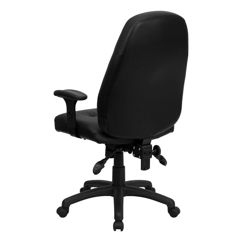 High Back Black Leather Multifunction Executive Swivel Chair With Adjustable Arms - By Flash Furniture - Madison Seating 6 High Back Black Leather Multifunction Executive Swivel Chair With Adjustable Arms - By Flash Furniture - Madison Seating - Image 4