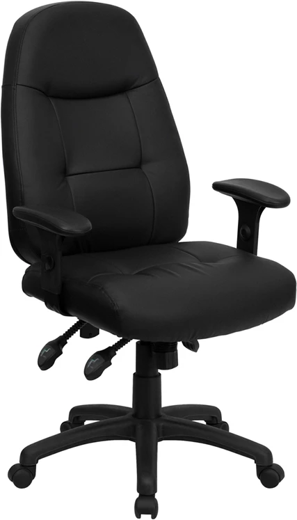 High Back Black Leather Multifunction Executive Swivel Chair With Adjustable Arms - By Flash Furniture - Madison Seating 3 High Back Black Leather Multifunction Executive Swivel Chair With Adjustable Arms - By Flash Furniture - Madison Seating
