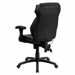 High Back Black Leather Multifunction Executive Swivel Chair With Lumbar Support Knob With Arms - By Flash Furniture - Madison Seating -furniture Shop High Back Black Leather Multifunction Executive Swivel Chair with Lumbar Support Knob with Arms by Flash Furniture 5