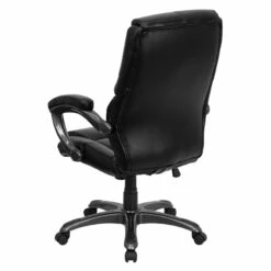 High Back Black Leather Overstuffed Executive Swivel Chair With Arms - By Flash Furniture - Madison Seating -furniture Shop High Back Black Leather Overstuffed Executive Swivel Chair with Arms by Flash Furniture 3