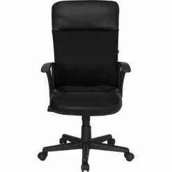High Back Black Leather And Mesh Executive Swivel Chair With Arms - By Flash Furniture - Madison Seating -furniture Shop High Back Black Leather and Mesh Executive Swivel Chair with Arms by Flash Furniture 5