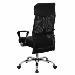 High Back Black Leather And Mesh Swivel Task Chair With Arms - By Flash Furniture - Madison Seating -furniture Shop High Back Black Leather and Mesh Swivel Task Chair with Arms by Flash Furniture 4