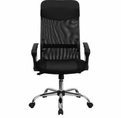 High Back Black Leather And Mesh Swivel Task Chair With Arms - By Flash Furniture - Madison Seating -furniture Shop High Back Black Leather and Mesh Swivel Task Chair with Arms by Flash Furniture 5
