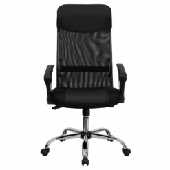 High Back Black Leather And Mesh Swivel Task Chair With Arms - By Flash Furniture - Madison Seating -furniture Shop High Back Black Leather and Mesh Swivel Task Chair with Arms by Flash Furniture 6