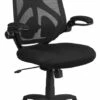 High Back Black Mesh Executive Swivel Chair With Adjustable Lumbar, 2-Paddle Control And Flip-Up Arms - By Flash Furniture - Madison Seating -furniture Shop High Back Black Mesh Executive Swivel Chair with Adjustable Lumbar 2 Paddle Control and Flip Up Arms by Flash Furniture