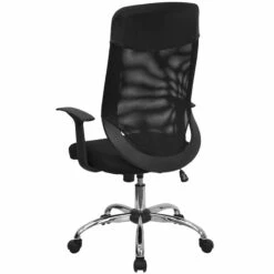 High Back Black Mesh Executive Swivel Chair With Arms - By Flash Furniture - Madison Seating -furniture Shop High Back Black Mesh Executive Swivel Chair with Arms by Flash Furniture 3