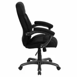 High Back Black Microfiber Contemporary Executive Swivel Chair With Arms - By Flash Furniture - Madison Seating -furniture Shop High Back Black Microfiber Contemporary Executive Swivel Chair with Arms by Flash Furniture 1