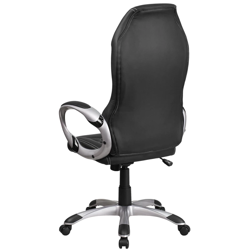 High Back Black Vinyl Executive Swivel Chair With Arms - By Flash Furniture - Madison Seating 5 High Back Black Vinyl Executive Swivel Chair With Arms - By Flash Furniture - Madison Seating - Image 3