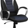High Back Black Vinyl Executive Swivel Chair With Blue Mesh Inserts And Arms - By Flash Furniture - Madison Seating -furniture Shop High Back Black Vinyl Executive Swivel Chair with Blue Mesh Inserts and Arms by Flash Furniture