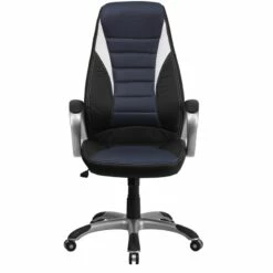 High Back Black Vinyl Executive Swivel Chair With Blue Mesh Inserts And Arms - By Flash Furniture - Madison Seating 13 High Back Black Vinyl Executive Swivel Chair With Blue Mesh Inserts And Arms - By Flash Furniture - Madison Seating -furniture Shop High Back Black Vinyl Executive Swivel Chair with Blue Mesh Inserts and Arms by Flash Furniture 4