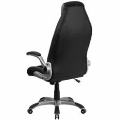 High Back Black And Gray Vinyl Executive Swivel Chair With Black Mesh Insets And Flip-Up Arms - By Flash Furniture - Madison Seating -furniture Shop High Back Black and Gray Vinyl Executive Swivel Chair with Black Mesh Insets and Flip Up Arms by Flash Furniture 6