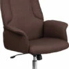 High Back Brown Fabric Executive Swivel Chair With Chrome Base And Fully Upholstered Arms - By Flash Furniture - Madison Seating -furniture Shop High Back Brown Fabric Executive Swivel Chair with Chrome Base and Fully Upholstered Arms by Flash Furniture