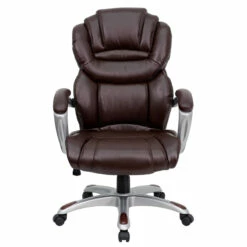 High Back Brown Leather Executive Swivel Chair With Arms - By Flash Furniture - Madison Seating -furniture Shop High Back Brown Leather Executive Swivel Chair with Arms by Flash Furniture 3