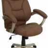 High Back Brown Microfiber Contemporary Executive Swivel Chair With Arms - By Flash Furniture - Madison Seating