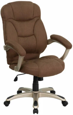 High Back Brown Microfiber Contemporary Executive Swivel Chair With Arms - By Flash Furniture - Madison Seating