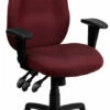 High Back Burgundy Fabric Multifunction Ergonomic Executive Swivel Chair With Adjustable Arms - By Flash Furniture - Madison Seating