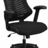 High Back Designer Black Mesh Executive Swivel Chair With Adjustable Arms - By Flash Furniture - Madison Seating -furniture Shop High Back Designer Black Mesh Executive Swivel Chair with Adjustable Arms by Flash Furniture